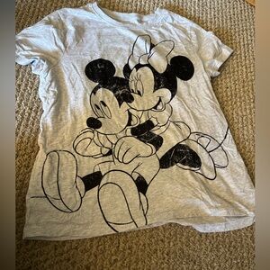 Disney Gray Mickey Mouse Short Sleeve Tee
